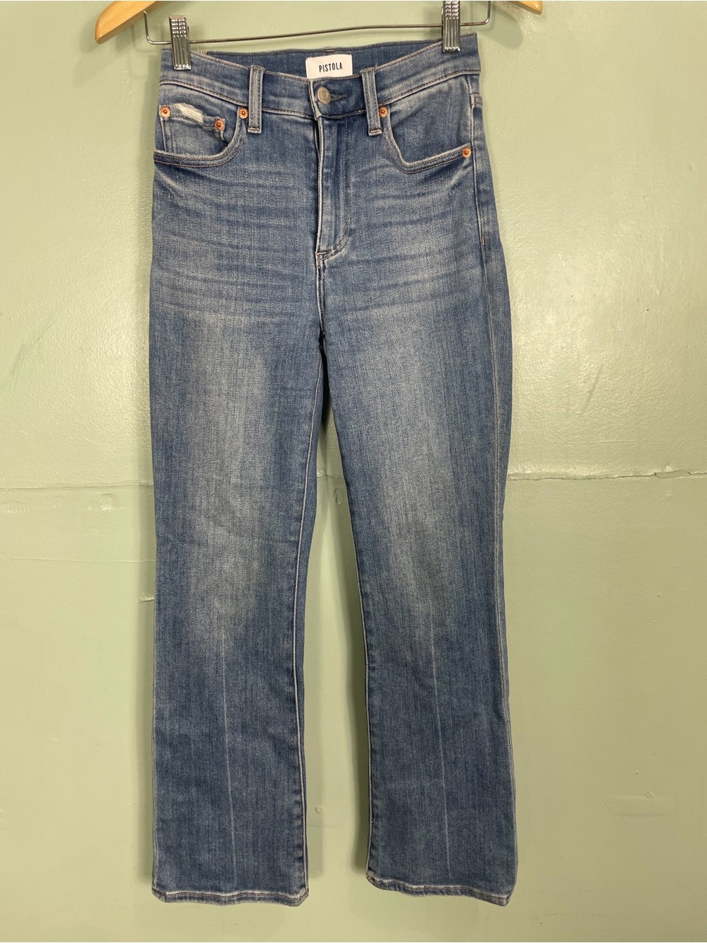 Pistola Mini‎ Kick Flare Pants Jeans Blue Women Size 24 Stretch